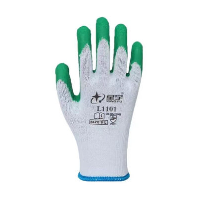 星宇 L1101乳胶核桃纹防滑手套 白绿色 480副/件 计价单位：件